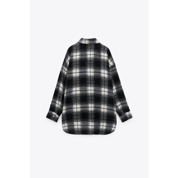 Zara Plaid Overshirt Lightweight Jacket - Picture 7 of 10
